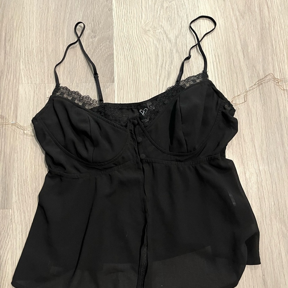 Windsor Black Sheer Lace Camisole